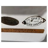 Antique French Stoneware Plaques: Dastor Rivay & Concission Vallieres Antique French Stoneware Plaques: Dastor Rivay & Concission Vallieres
