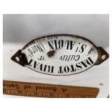Antique French Stoneware Plaques: Dastor Rivay & Concission Vallieres Antique French Stoneware Plaques: Dastor Rivay & Concission Vallieres