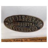 Antique French Stoneware Plaques: Dastor Rivay & Concission Vallieres Antique French Stoneware Plaques: Dastor Rivay & Concission Vallieres