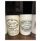 Set of 5 Antique English Ironstone James Keiller & Sons Dundee Marmalade Pots Set of 5 Antique English Ironstone James Keiller & Sons Dundee Marmalade Pots