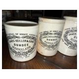 Set of 5 Antique English Ironstone James Keiller & Sons Dundee Marmalade Pots Set of 5 Antique English Ironstone James Keiller & Sons Dundee Marmalade Pots