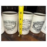 Set of 5 Antique English Ironstone James Keiller & Sons Dundee Marmalade Pots Set of 5 Antique English Ironstone James Keiller & Sons Dundee Marmalade Pots