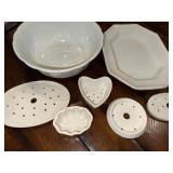 Assorted English Ironstone Bowls, Platter & Inserts Set Assorted English Ironstone Bowls, Platter & Inserts Set