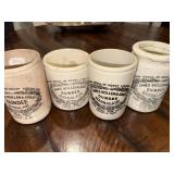 Set of 4 Antique English Ironstone James Keiller & Sons Dundee Marmalade Pots Set of 4 Antique English Ironstone James Keiller & Sons Dundee Marmalade Pots