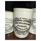 Set of 4 Antique English Ironstone James Keiller & Sons Dundee Marmalade Pots Set of 4 Antique English Ironstone James Keiller & Sons Dundee Marmalade Pots