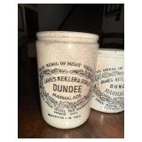 Set of 4 Antique English Ironstone James Keiller & Sons Dundee Marmalade Pots Set of 4 Antique English Ironstone James Keiller & Sons Dundee Marmalade Pots