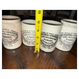 Set of 4 Antique English Ironstone James Keiller & Sons Dundee Marmalade Pots Set of 4 Antique English Ironstone James Keiller & Sons Dundee Marmalade Pots