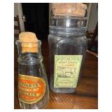 Vintage French J.J. Wilson Mustard & A. Hamme Veterinary Glass Bottles Vintage French J.J. Wilson Mustard & A. Hamme Veterinary Glass Bottles