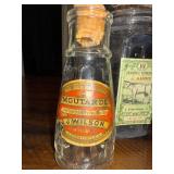 Vintage French J.J. Wilson Mustard & A. Hamme Veterinary Glass Bottles Vintage French J.J. Wilson Mustard & A. Hamme Veterinary Glass Bottles
