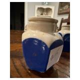 Lot of 3 Blue & White English Ironstone Vases - Includes Polish Vase Lot of 3 Blue & White English Ironstone Vases - Includes Polish Vase