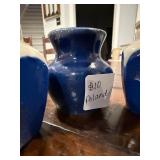 Lot of 3 Blue & White English Ironstone Vases - Includes Polish Vase Lot of 3 Blue & White English Ironstone Vases - Includes Polish Vase