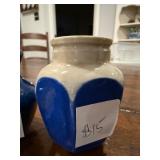 Lot of 3 Blue & White English Ironstone Vases - Includes Polish Vase Lot of 3 Blue & White English Ironstone Vases - Includes Polish Vase
