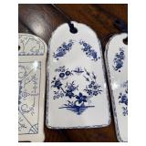 Set of 4 Decorative Porcelain European Breakfast Boards with Floral Motifs Set of 4 Decorative Porcelain European Breakfast Boards with Floral Motifs