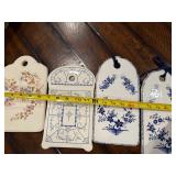 Set of 4 Decorative Porcelain European Breakfast Boards with Floral Motifs Set of 4 Decorative Porcelain European Breakfast Boards with Floral Motifs