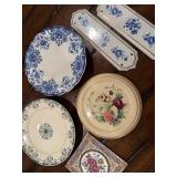 English Ironstone Stamped Decorative Plate and Wall Plaque Collection - Floral Designs English Ironstone Stamped Decorative Plate and Wall Plaque Collection - Floral Designs