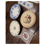 English Ironstone Stamped Decorative Plate and Wall Plaque Collection - Floral Designs English Ironstone Stamped Decorative Plate and Wall Plaque Collection - Floral Designs