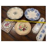 English Ironstone Stamped Decorative Plate and Wall Plaque Collection - Floral Designs English Ironstone Stamped Decorative Plate and Wall Plaque Collection - Floral Designs