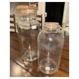 Vintage French Pickle Jars with Cork Lids - Set of 2 Vintage French Pickle Jars with Cork Lids - Set of 2