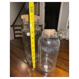 Vintage French Pickle Jars with Cork Lids - Set of 2 Vintage French Pickle Jars with Cork Lids - Set of 2