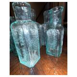 Lot of Antique English Embossed Apothecary Glass Bottles Lot of Antique English Embossed Apothecary Glass Bottles