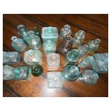 Antique English Assorted Glass Bottles Collection - 20 Pieces Antique English Assorted Glass Bottles Collection - 20 Pieces