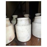 Lot of 7 Antique English Ironstone Jugs with Crackle Glaze Lot of 7 Antique English Ironstone Jugs with Crackle Glaze