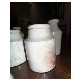 Lot of 7 Antique English Ironstone Jugs with Crackle Glaze Lot of 7 Antique English Ironstone Jugs with Crackle Glaze