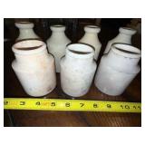 Lot of 7 Antique English Ironstone Jugs with Crackle Glaze Lot of 7 Antique English Ironstone Jugs with Crackle Glaze