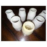 Set of 7 Antique English Ironstone Jars with Crackled Glaze - Decorative Collectibles Set of 7 Antique English Ironstone Jars with Crackled Glaze - Decorative Collectibles