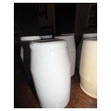 Set of 7 English Antique Ironstone Jars with Embossed Mark Set of 7 English Antique Ironstone Jars with Embossed Mark