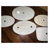 Lot of 5 Antique English Irosntone Colander Plates Lot of 5 Antique English Irosntone Colander Plates