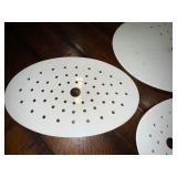 Lot of 5 Antique English Irosntone Colander Plates Lot of 5 Antique English Irosntone Colander Plates