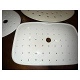 Lot of 5 Antique English Irosntone Colander Plates Lot of 5 Antique English Irosntone Colander Plates