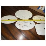 Lot of 5 Antique English Irosntone Colander Plates Lot of 5 Antique English Irosntone Colander Plates