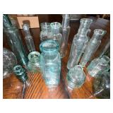 Antique English Glass Bottles and Jars Collection - Assorted Shapes and Sizes Antique English Glass Bottles and Jars Collection - Assorted Shapes and Sizes