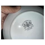 Antique French and English Ironstone Bowl and Dish Set with Sceptre Wine Box Antique French and English Ironstone Bowl and Dish Set with Sceptre Wine Box