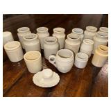 Assorted Lot of Antique French and English Ironstone Jars & Containers Collection - Assorted Lot Assorted Lot of Antique French and English Ironstone Jars & Containers Collection - Assorted Lot