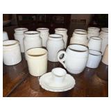 Assorted Lot of Antique French and English Ironstone Jars & Containers Collection - Assorted Lot Assorted Lot of Antique French and English Ironstone Jars & Containers Collection - Assorted Lot