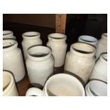 Assorted Lot of Antique French and English Ironstone Jars & Containers Collection - Assorted Lot Assorted Lot of Antique French and English Ironstone Jars & Containers Collection - Assorted Lot