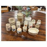 Lot of 14 Assorted Vintage Decorative Pottery Jars & Pots Lot of 14 Assorted Vintage Decorative Pottery Jars & Pots