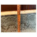 Vintage Etched Glass Window with Lace Pattern Vintage Etched Glass Window with Lace Pattern