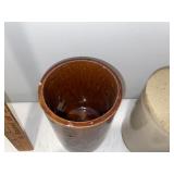 Lot of 6 Vintage English Ironstone Jars & Crocks with Lids Lot of 6 Vintage English Ironstone Jars & Crocks with Lids