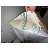 Vintage European Grain Sacs with Colorful Stripes Vintage European Grain Sacs with Colorful Stripes