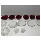 Mixed Lot of Apilco Porcelain and Glassware - Bowls, Dishes & Stands Mixed Lot of Apilco Porcelain and Glassware - Bowls, Dishes & Stands