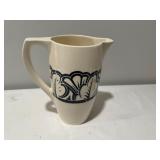 Antique French Honfleur Ironstone Pitcher with Decorative Pattern Antique French Honfleur Ironstone Pitcher with Decorative Pattern