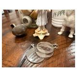 Vintage Collectibles Lot: Figurines, Glass Jar, and Kitchen Decor Vintage Collectibles Lot: Figurines, Glass Jar, and Kitchen Decor