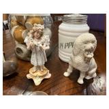 Vintage Collectibles Lot: Figurines, Glass Jar, and Kitchen Decor Vintage Collectibles Lot: Figurines, Glass Jar, and Kitchen Decor