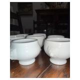 Set of 10 White Ceramic Lion Head Soup Bowls Set of 10 White Ceramic Lion Head Soup Bowls