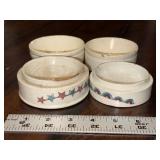 Set of 4 Antique Ironstone Patriotic Themed Stackable Ceramic pots Set of 4 Antique Ironstone Patriotic Themed Stackable Ceramic pots