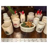 Vintage Holiday-Themed Pottery Collection with Festive Designs Vintage Holiday-Themed Pottery Collection with Festive Designs